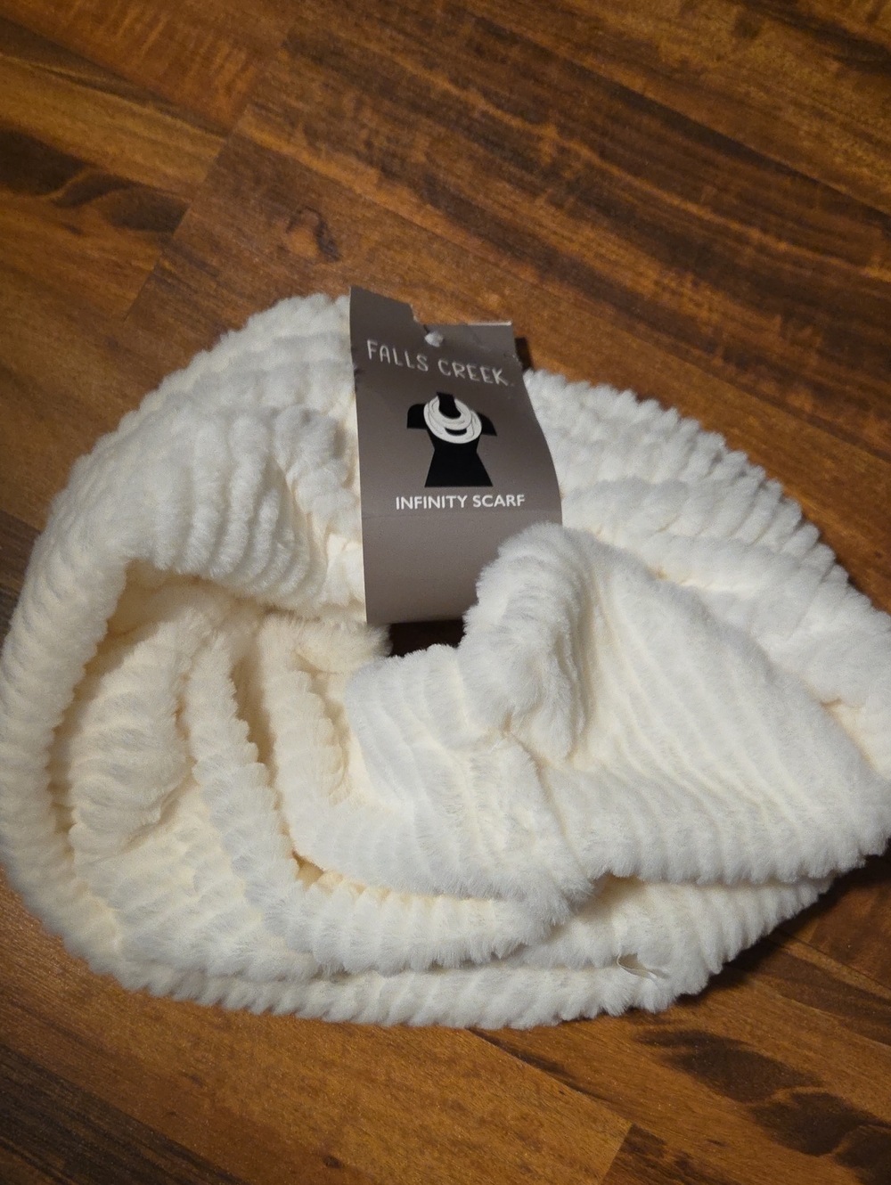 Falls Creek Cream Plush Infinity Scarf